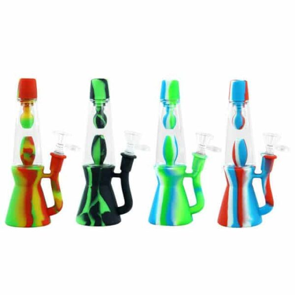 SILICONE LAVA LAMP WATER PIPE | H109 | ASSORTED - Image 1