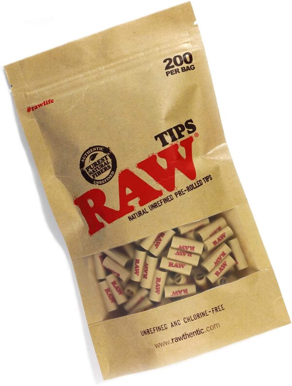 RAW PRE ROLL TIPS  'IN A BAG' | 200/BAG - Image 1