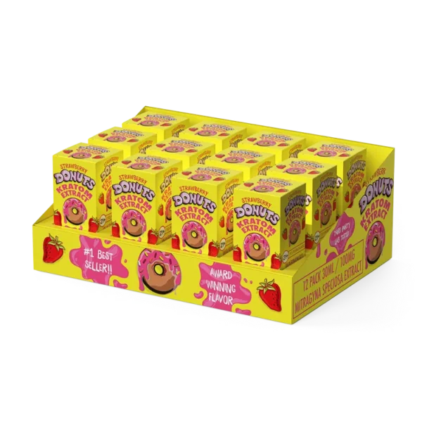 STRAWBERRY DONUTS KRATOM EXTRACT SHOTS | 12/BX - Image 1