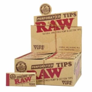RAW 'PERFORATED WIDE TIPS' BOOK | 50/BX
