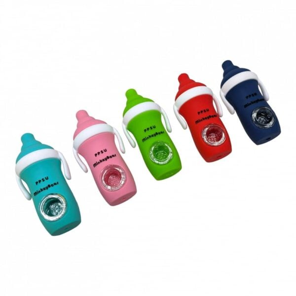SILICONE BABY BOTTLE HAND PIPE | ASSORTED - Image 2