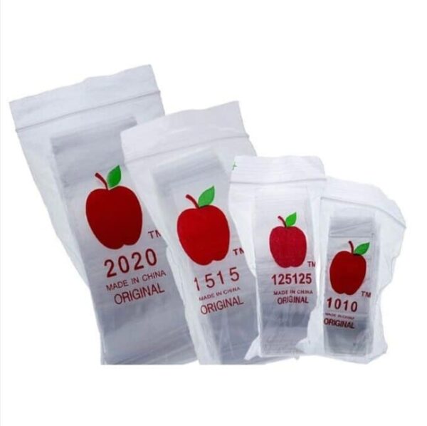 APPLE COIN DIME BAGS | CLEAR | 50/BUNDLE - Image 1