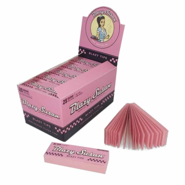 BLAZY SUSAN PINK FILTER TIPS | 25/50 PK - Image 1