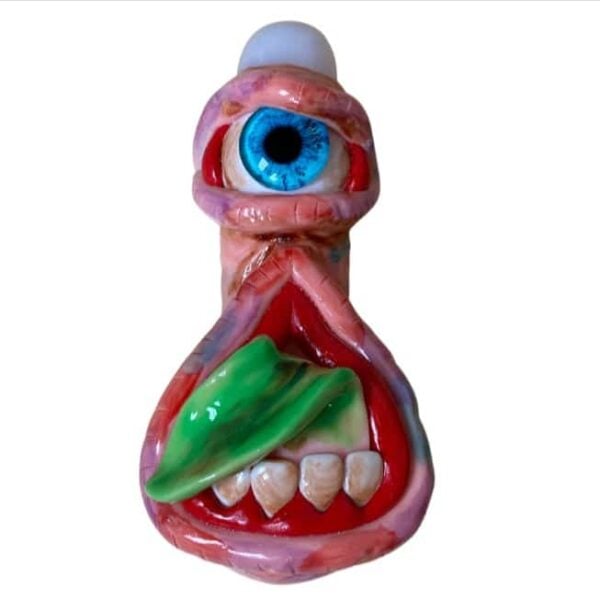 3D HAND PIPE | ONE EYE w/BIG TONGUE OUT |  DP-15 | 5" - Image 1