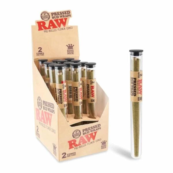 RAW 'BUD PRESSED' CONES | KING SIZE | 12/DISPLAY - Image 1