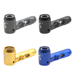 HIPSTER ALUMINIUM & GLASS HAND PIPE | YD1100 |  ASSORTED