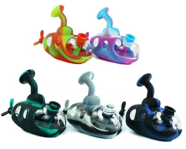 SILICONE SUBMARINE WATER PIPE | H121 | ASSORTED - Image 1