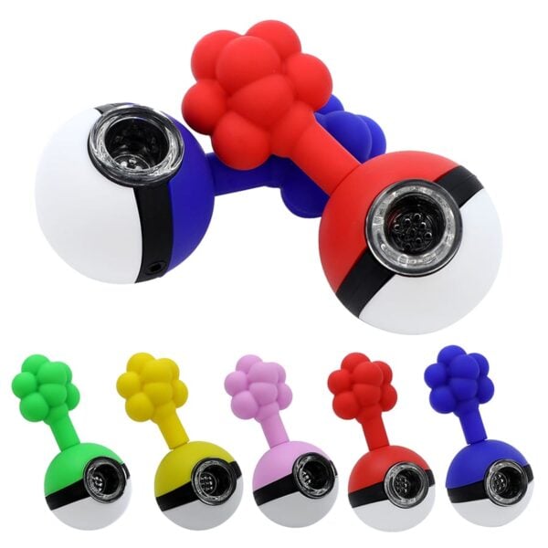 SILICONE POKEMON HAND PIPE | H243 | ASSORTED - Image 1