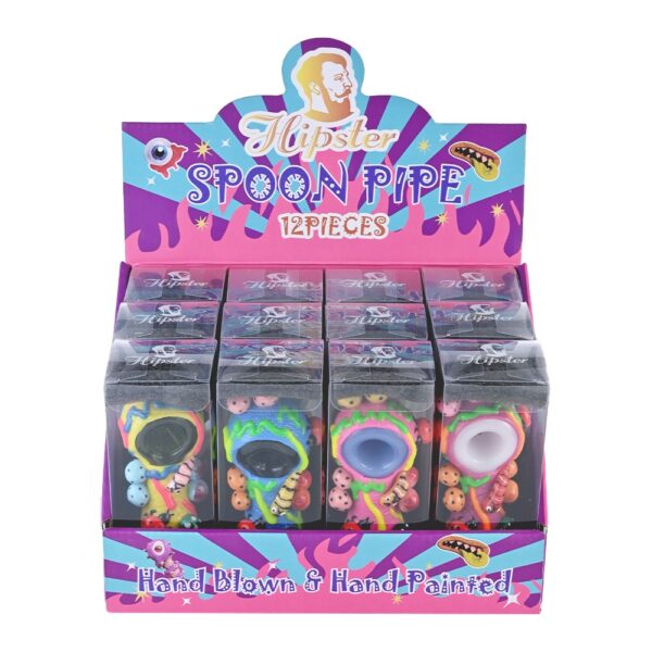 HIPSTER SPOON PIPE | PSYCHEDELIC BUG COLONY | HP057 | 12/DISPLAY - Image 1