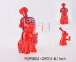 GLASS DAB RIG | DOG | FGP5802 | 14MM | ASSORTED | 4.3" - Image 2