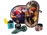 GLASS HAND PIPE LIGHTER SMOKING SET | OVAL EVA BAG - Image 3