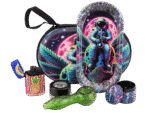 GLASS HAND PIPE LIGHTER SMOKING SET | OVAL EVA BAG - Image 2