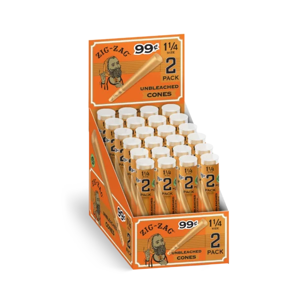 ZIG ZAG UNBLEACHED PAPER CONES TUBES | 1 1/4 | 2/PK - Image 1