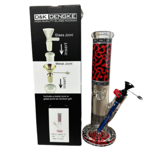 D&K STRAIGHT BEAKER w/BOX | SWIRLS | DK6491-70 | ASSORTED | 12"