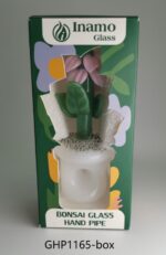 INAMO GLASS BONSAI 'HAND PIPE' | SUN FLOWER | GHP-1165 | 4.5" - Image 2
