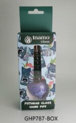 INAMO GLASS POTHEAD 'HAND PIPE' | MUSHROOM & PINE TREE | GHP-787 | 3.75" - Image 2