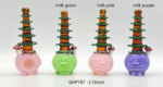 INAMO GLASS POTHEAD 'HAND PIPE' | MUSHROOM & PINE TREE | GHP-787 | 3.75"