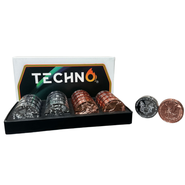 TECHNO 'US SILVER COIN' LIGHTER | 0001B-SL | 20/DISPLAY - Image 1