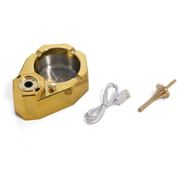 PRESTIGE LUXURY CIGAR ASHTRAY SET | GOLD | BCG006-1 - Image 2