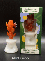 INAMO GLASS BONSAI 'HAND PIPE' | CORAL | GHP-1384 | 4" - Image 2