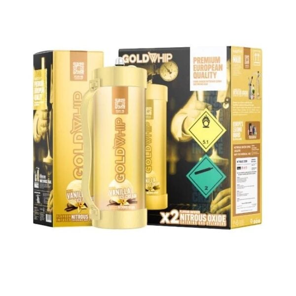 GOLD WHIP MAXI N2O CHARGER TANK | 2000g (3.3L) - Image 3