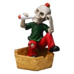 JUMBO SKELETON RASTA ASH TRAY | XH6112L | 17"