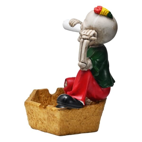 JUMBO SKELETON RASTA ASH TRAY | XH6112L | 17" - Image 2
